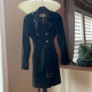 Beautiful Burberry Brit velve  olive color
trench coat